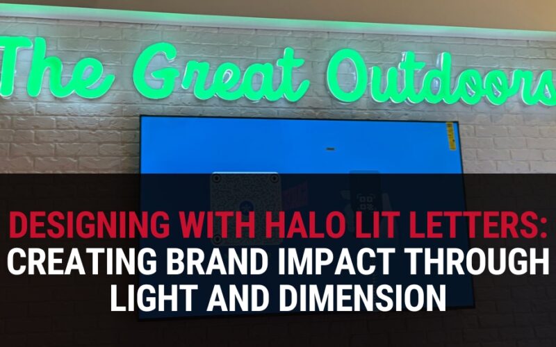 Halo Lit GlowUp letters that say The Great Outdoors